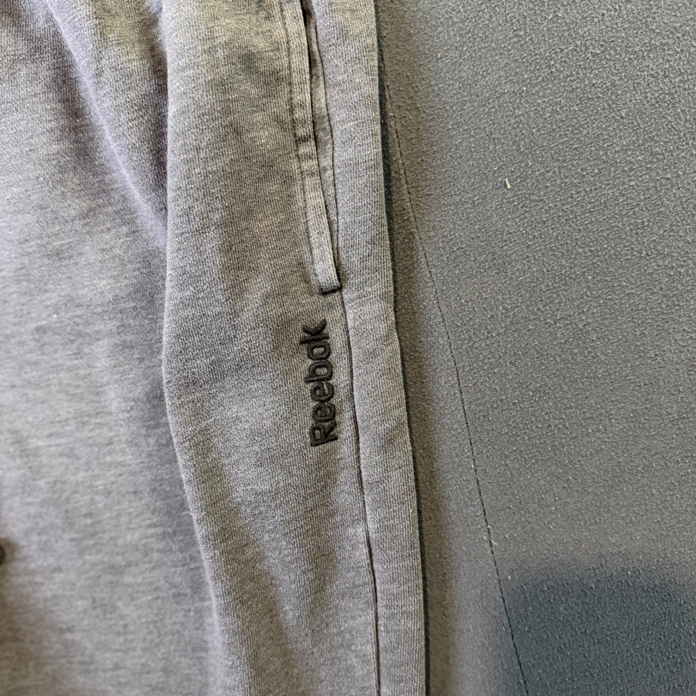 Reebok Athletic Jogger Sweatpants Gray Heathered Men's Size Medium - Picture 5 of 7